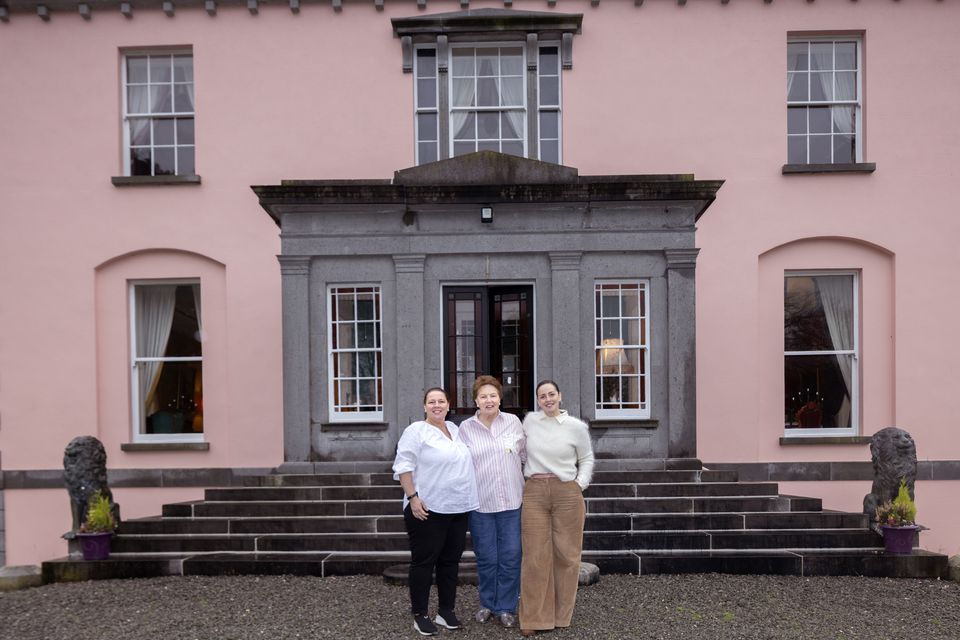 Kelly, Hazel and Aoife Keogh outside Whitestown House, in Naul, Co Dublin. Photo: Tony Gavin
